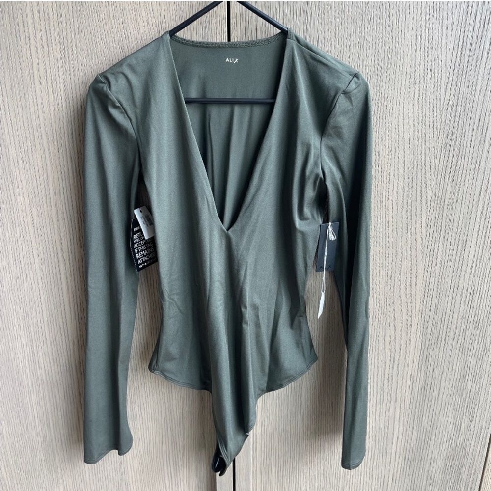 Black or Green NEW Alix NYC Long Sleeve Bodysuit